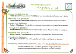 Walderlebniszentrum Füssen-Ziegelwies Veranstaltungsprogramm Pfingsten 2024